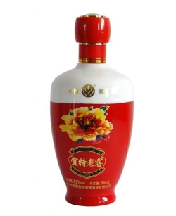 德兴烤花喷釉仿陶酒瓶