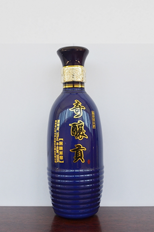 彩釉烤花瓶